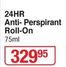 Payot Optimale 24hr Anti Perspirant Roll On-75ml