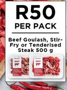 Beef Goulash, Stir Fry Or Tenderised Steak-500g Per Pack