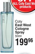 Coty East West Cologne Spray-50ml