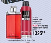Dunhill Desire Red Gift Pack EDT 100ml Plus Desire Red Deodorant Spray 226ml