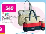 Little One Nappy Bag Little Polka Bear Or Colour Block-Each