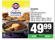 Snowflake 3 In 1 Cake Mix Or Brownie Mix Or Malva Pudding-400g/490g/496g/500g/508g/615g/800g/810g