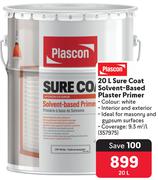 Plascon 20L Sure Coat Solvent Based Plaster Primer