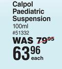 Calpol Paediatric Suspension-100ml 