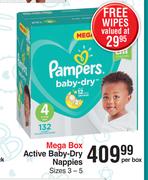 Pampers Active Baby Dry Nappies Mega Box-Per Box