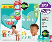 Pampers Double Protection Pants Or Nappies Jumbo Pack-For 2