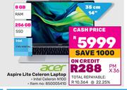 Acer Aspire Lite Celeron Laptop