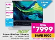 Acer Aspire Lite Core i3 Laptop