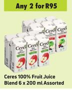 Ceres 100% Fruit Juice Blend Assorted-For 2 x 6 x 200ml