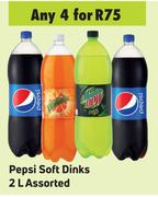 Pepsi Soft Drinks Assorted-For 4 x 2L