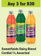 Sweetfields Dairy Blend Cordial Assorted-For 3 x 1L