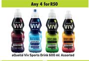 Aquelle Viv Sports Drink Assorted-For 4 x 600ml
