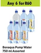Bonaqua Pump Water Assorted-For 6 x 750ml