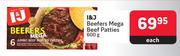 I&J Beefers Mega Beef Patties-600g