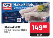 Sea Harvest Prime Fillet Of Hake-800g Each