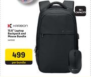 Karbon 15.6" Laptop Backpack & Mouse Bundle-Per Bundle