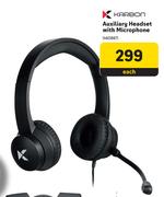 Karbon Auxiliary Headset With Microphone-Each