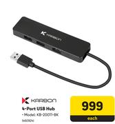 Karbon 4 Port USB Hub KB-20011-BK-Each