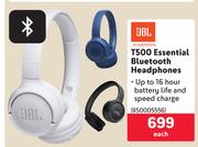 JBL T500 Essential Bluetooth Headphones 850005566-Each