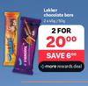  Lekker Chocolate Bars-2 x 45g/50g