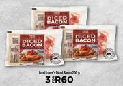 Food Lover's Diced Bacon-For 3 x 200g