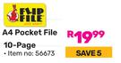 Flip File A4 Pocket File 10 Page (56673)