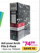 Simple Choice A4 Lever Arch File 2 Pack (745644)-Per Pack