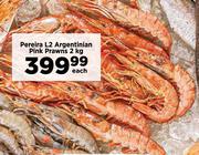 Pereira L2 Argentinian Pink Prawns-2Kg Each