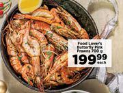Food Lover's Butterfly Pink Prawns-700g Each