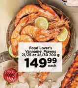 Food Lover's Vannamei Prawns 21/25 Or 26/30-700g Each