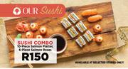 Sushi Combo 10 Piece Salmon Platter, 6 Piece Salmon Roses