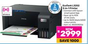 Epson Eco Tank L3252 3-In-1  Printer