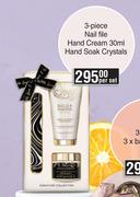 Baylis & Harding 3 Piece Nail File, Hand Cream 30ml, Hand Soak Crystals-Per Set