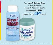 Reitzer Pure Luxury Bath Or Hand & Body Products-Each
