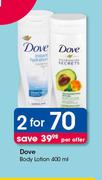 Dove Body Lotion-2 x 400ml