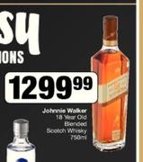 Johnnie Walker 18 Year Old Blended Scotch Whisky-750ml
