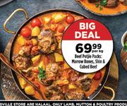 Beef Potjie Packs: Marrow Bones, Shinn & Cubed Beef-Per Kg