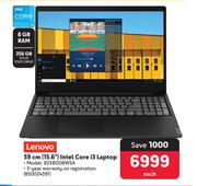 Lenovo 39cm (15.6") Intel Core i3 Laptop 82XBOOBWSA