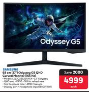 Samsung 68cm (27") Odyssey G5 QHD Curved Monitor 165Hz LS27CG552EAXXA