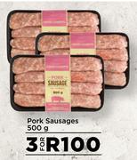 Pork Sausages-For 3 x 500g