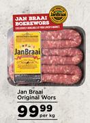Jan Braai Original Wors-Per kg