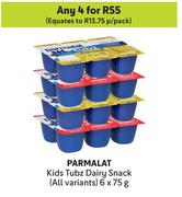 Parmalat Kids Tubz Dairy Snack (All Variants)-For 4 x 6 x 75g