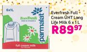 Everfresh Full Cream UHT Long Life Milk-6 x 1L