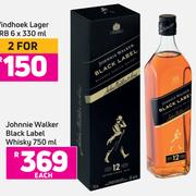 Johnnie Walker Black Label Whisky-750ml Each