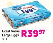 Great Value Large Eggs-18s