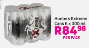 Hunters Extreme Cans-6 x 300ml Per Pack