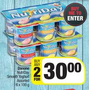 Danone Nutriday Smooth Yoghurt Assorted-For 2 x 6 x 100g