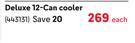 Camp Master Deluxe 12 Can Cooler-Each