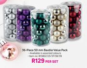 36 Piece 50mm Bauble Value Pack-Per Set