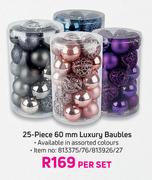 25 Piece 60mm Luxury Baubles-Per Set